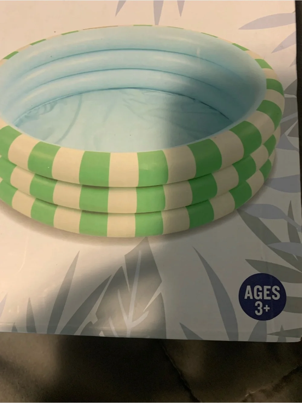 Tommy Bahama Kids Green Stripe Pool - Inflatable Round Play Pool NWT